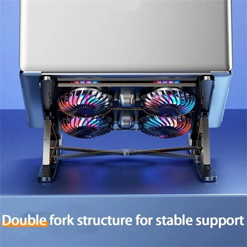 Adjustable Portable Laptop Stand with Cooling Fan
